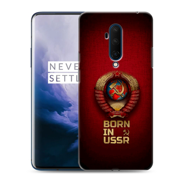 Силиконовый чехол на OnePlus 7T Pro с принтом Флаг Герб СССР