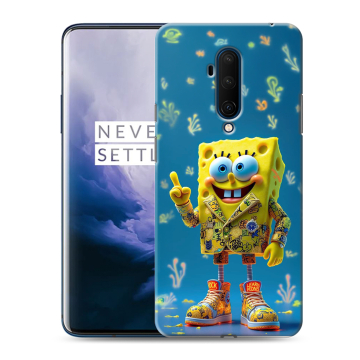 Силиконовый чехол на OnePlus 7T Pro с принтом Спанч боб Спанчбоб