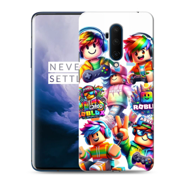 Силиконовый чехол на OnePlus 7T Pro с принтом Roblox Роблокс
