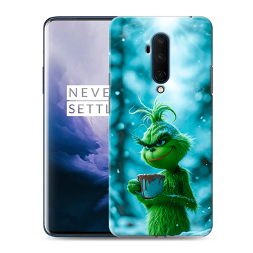 Силиконовый чехол на OnePlus 7T Pro с принтом Новый год гринч