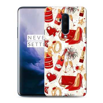 Силиконовый чехол на OnePlus 7T Pro с принтом Новый год