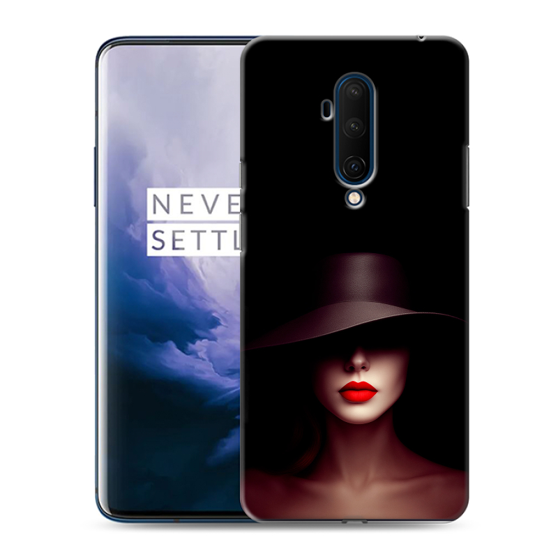 Силиконовый чехол на OnePlus 7T Pro с принтом Девушка в шляпе Силиконовый чехол на OnePlus 7T Pro с принтом Девушка в шляпе