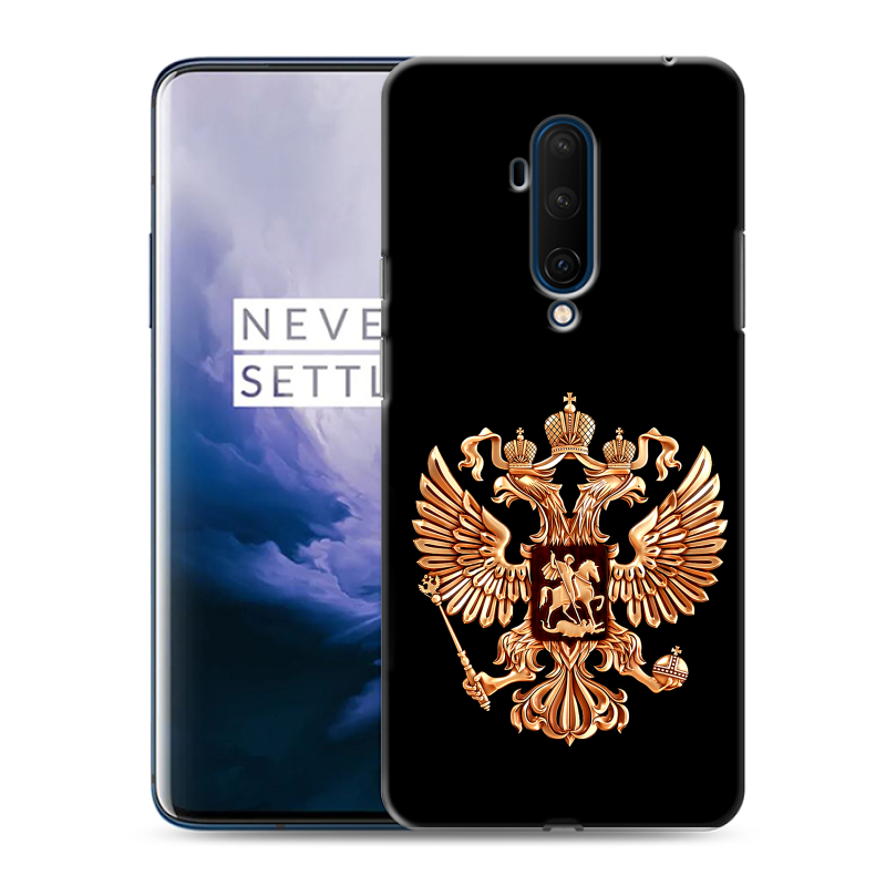 Силиконовый чехол на OnePlus 7T Pro с принтом Герб России золотой Силиконовый чехол на OnePlus 7T Pro с принтом Герб России золотой