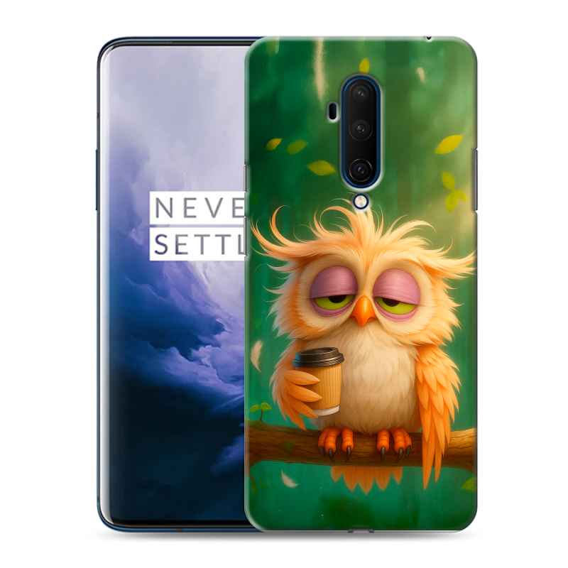Пластиковый чехол на OnePlus 7T Pro с принтом сова Пластиковый чехол на OnePlus 7T Pro с принтом сова