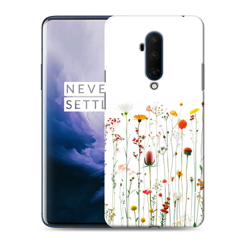 Пластиковый чехол на OnePlus 7T Pro с принтом цветы Пластиковый чехол на OnePlus 7T Pro с принтом цветы