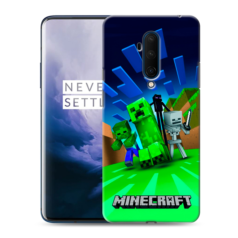 Силиконовый чехол на OnePlus 7T Pro с принтом Майнкрафт Силиконовый чехол на OnePlus 7T Pro с принтом Майнкрафт