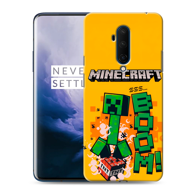 Силиконовый чехол на OnePlus 7T Pro с принтом Майнкрафт Minecraft Силиконовый чехол на OnePlus 7T Pro с принтом Майнкрафт Minecraft