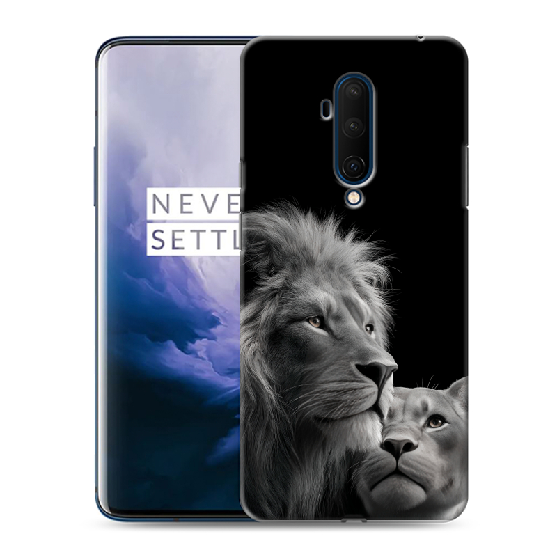 Силиконовый чехол на OnePlus 7T Pro с принтом Лев кошки Силиконовый чехол на OnePlus 7T Pro с принтом Лев кошки