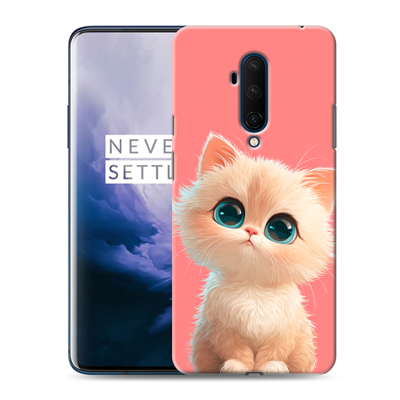 Пластиковый чехол на OnePlus 7T Pro с принтом Розовый котенок Пластиковый чехол на OnePlus 7T Pro с принтом Розовый котенок
