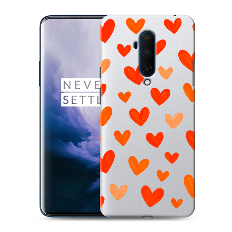 Пластиковый чехол на OnePlus 7T Pro с принтом Сердечки Пластиковый чехол на OnePlus 7T Pro с принтом Сердечки