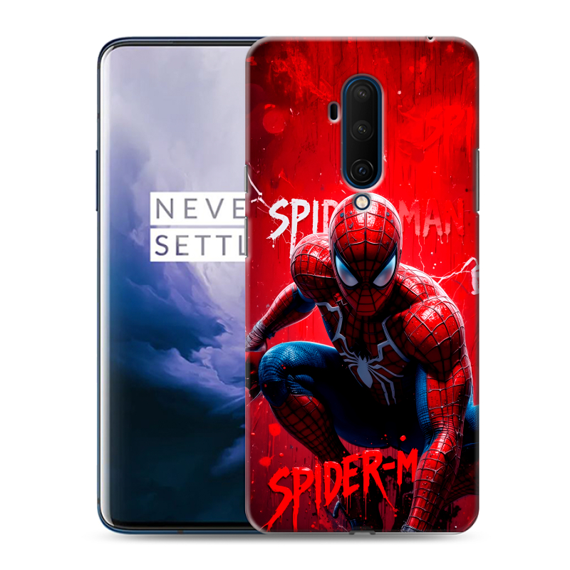 Пластиковый чехол на OnePlus 7T Pro с принтом Spiderman Человек паук Пластиковый чехол на OnePlus 7T Pro с принтом Spiderman Человек паук