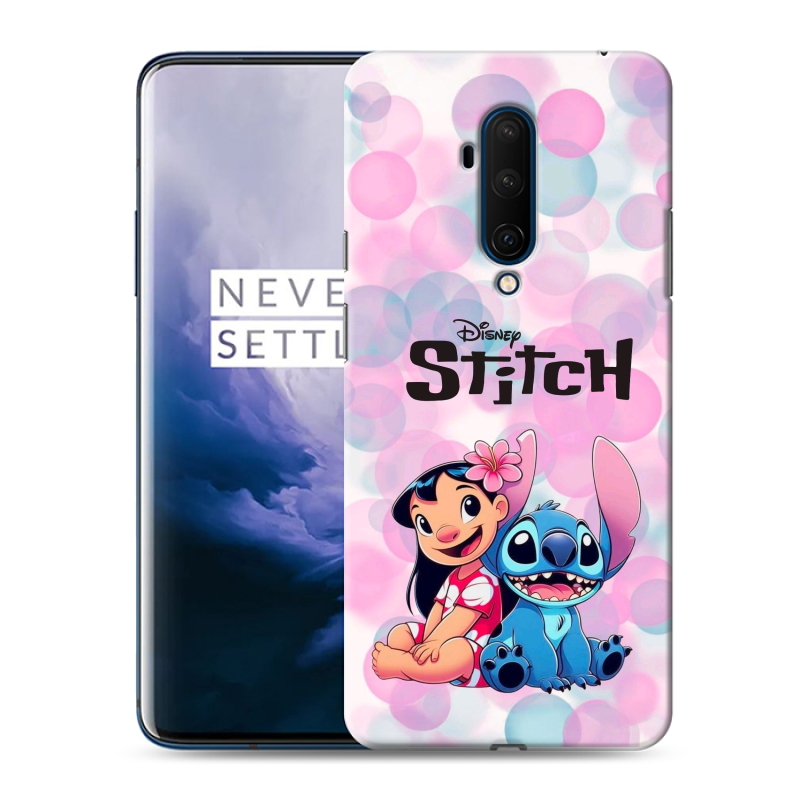 Пластиковый чехол на OnePlus 7T Pro с принтом Лило и Стич Пластиковый чехол на OnePlus 7T Pro с принтом Лило и Стич