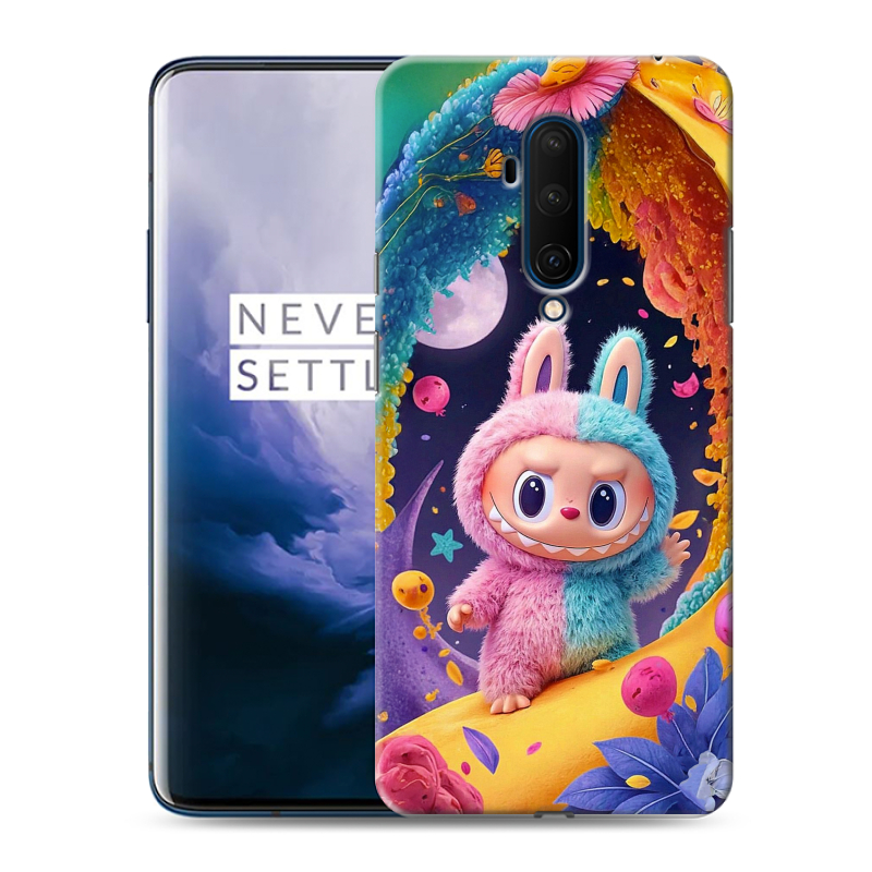Пластиковый чехол на OnePlus 7T Pro с принтом Labubu Лабубу Пластиковый чехол на OnePlus 7T Pro с принтом Labubu Лабубу