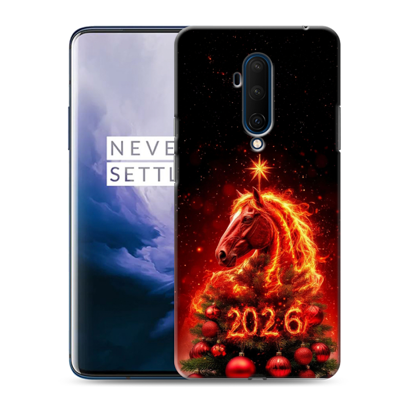 Пластиковый чехол на OnePlus 7T Pro с принтом Новый год Пластиковый чехол на OnePlus 7T Pro с принтом Новый год