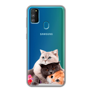 Силиконовый чехол на Samsung Galaxy M30s с принтом Кошки