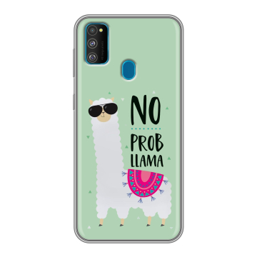 Силиконовый чехол на Samsung Galaxy M30s с принтом Лама