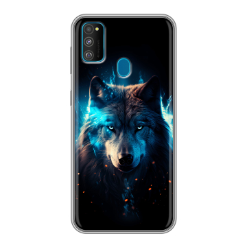 Силиконовый чехол на Samsung Galaxy M30s с принтом Волк ночной Силиконовый чехол на Samsung Galaxy M30s с принтом Волк ночной