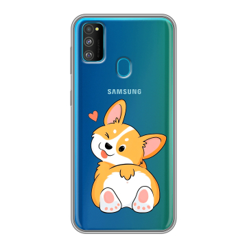 Силиконовый чехол на Samsung Galaxy M30s с принтом Корги Силиконовый чехол на Samsung Galaxy M30s с принтом Корги