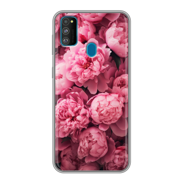 Силиконовый чехол на Samsung Galaxy M30s с принтом цветы пионы Силиконовый чехол на Samsung Galaxy M30s с принтом цветы пионы