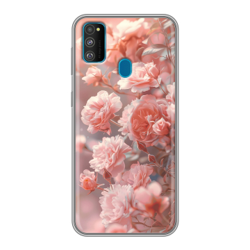 Силиконовый чехол на Samsung Galaxy M30s с принтом Розовые розы Силиконовый чехол на Samsung Galaxy M30s с принтом Розовые розы