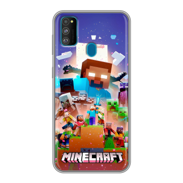 Силиконовый чехол на Samsung Galaxy M30s с принтом Майнкрафт Minecraft Силиконовый чехол на Samsung Galaxy M30s с принтом Майнкрафт Minecraft