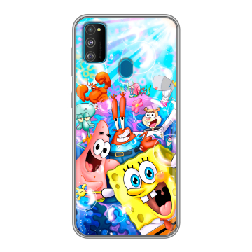 Силиконовый чехол на Samsung Galaxy M30s с принтом спанчбоб спанч боб Силиконовый чехол на Samsung Galaxy M30s с принтом спанчбоб спанч боб