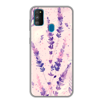 Силиконовый чехол на Samsung Galaxy M30s с принтом цветы лаванда Силиконовый чехол на Samsung Galaxy M30s с принтом цветы лаванда