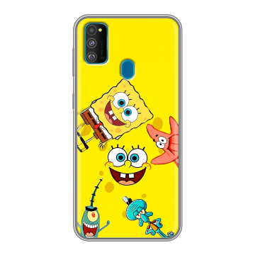 Силиконовый чехол на Samsung Galaxy M30s с принтом Спанч боб Спанчбоб Силиконовый чехол на Samsung Galaxy M30s с принтом Спанч боб Спанчбоб