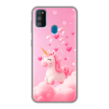 Силиконовый чехол на Samsung Galaxy M30s с принтом Единорог Силиконовый чехол на Samsung Galaxy M30s с принтом Единорог