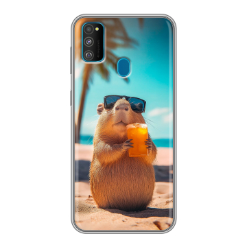 Силиконовый чехол на Samsung Galaxy M30s с принтом Капибара Силиконовый чехол на Samsung Galaxy M30s с принтом Капибара