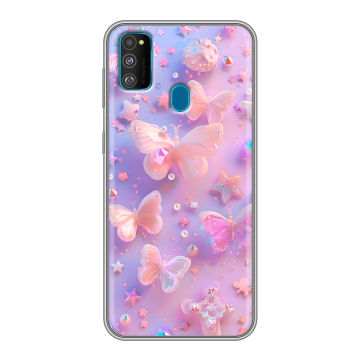 Силиконовый чехол на Samsung Galaxy M30s с принтом Бабочки Силиконовый чехол на Samsung Galaxy M30s с принтом Бабочки