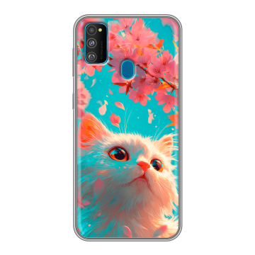 Силиконовый чехол на Samsung Galaxy M30s с принтом Красивый кот Силиконовый чехол на Samsung Galaxy M30s с принтом Красивый кот
