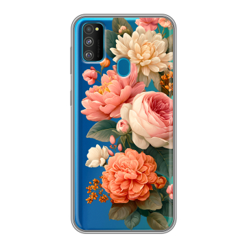 Силиконовый чехол на Samsung Galaxy M30s с принтом цветы Силиконовый чехол на Samsung Galaxy M30s с принтом цветы