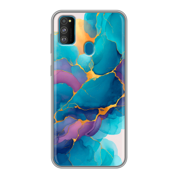 Силиконовый чехол на Samsung Galaxy M30s с принтом Мрамор блестки Силиконовый чехол на Samsung Galaxy M30s с принтом Мрамор блестки