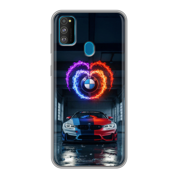 Силиконовый чехол на Samsung Galaxy M30s с принтом BMW БМВ Силиконовый чехол на Samsung Galaxy M30s с принтом BMW БМВ