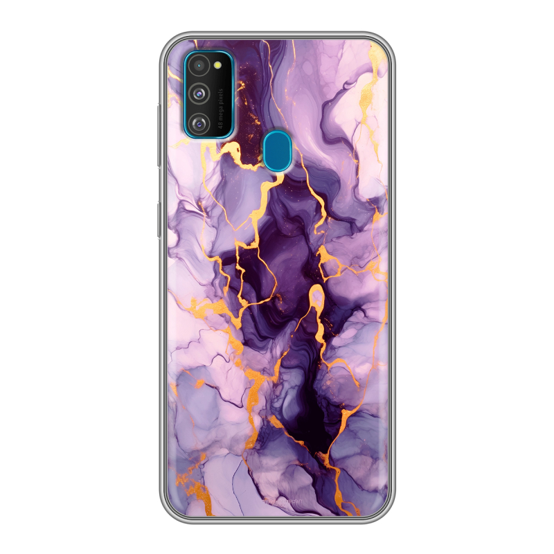 Силиконовый противоударный чехол на Samsung Galaxy M30s с принтом Мрамор Силиконовый противоударный чехол на Samsung Galaxy M30s с принтом Мрамор