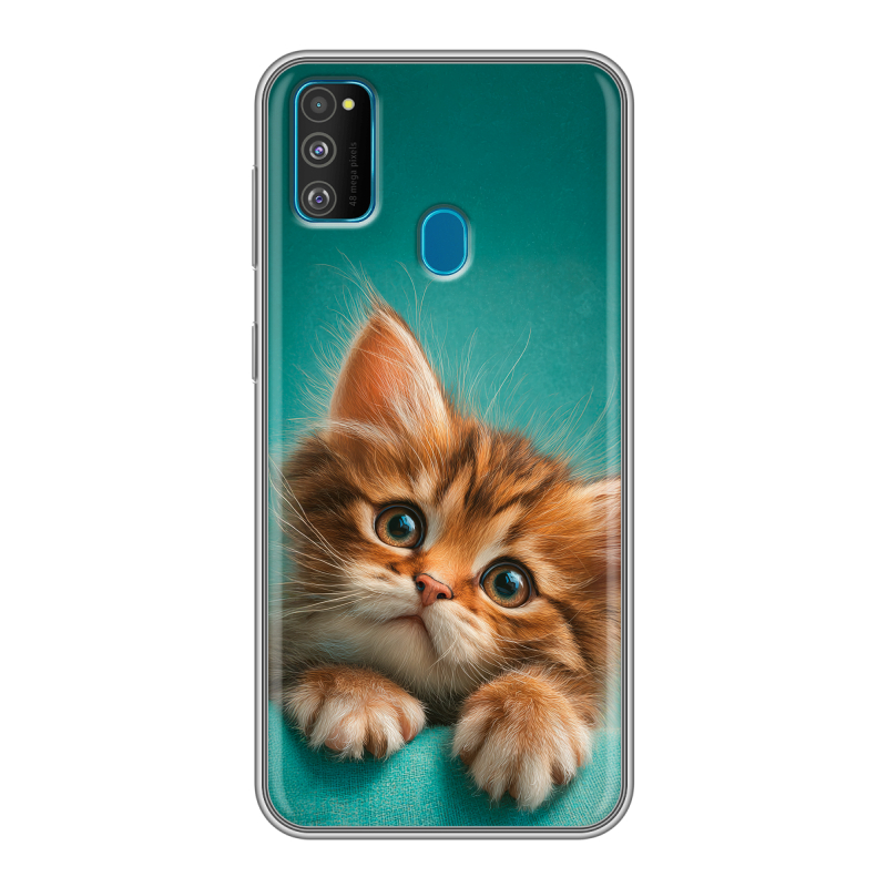 Силиконовый чехол на Samsung Galaxy M30s с принтом котенок Силиконовый чехол на Samsung Galaxy M30s с принтом котенок