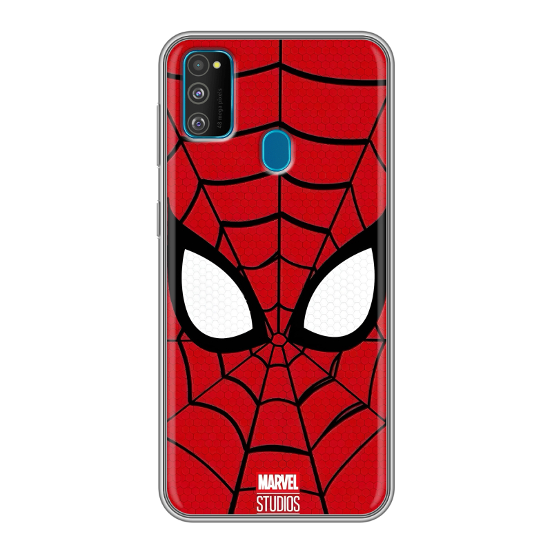 Силиконовый противоударный чехол на Samsung Galaxy M30s с принтом человек паук spiderman Силиконовый противоударный чехол на Samsung Galaxy M30s с принтом человек паук spiderman