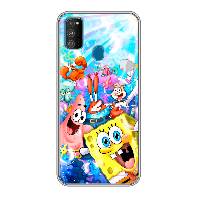 Силиконовый чехол на Samsung Galaxy M30s с принтом спанчбоб спанч боб Силиконовый чехол на Samsung Galaxy M30s с принтом спанчбоб спанч боб