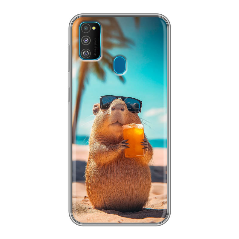 Силиконовый чехол на Samsung Galaxy M30s с принтом Капибара Силиконовый чехол на Samsung Galaxy M30s с принтом Капибара