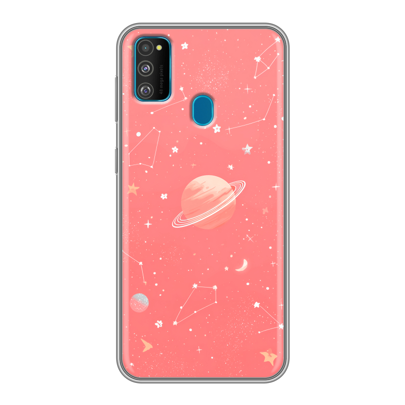 Силиконовый чехол на Samsung Galaxy M30s с принтом Розовый космос Силиконовый чехол на Samsung Galaxy M30s с принтом Розовый космос