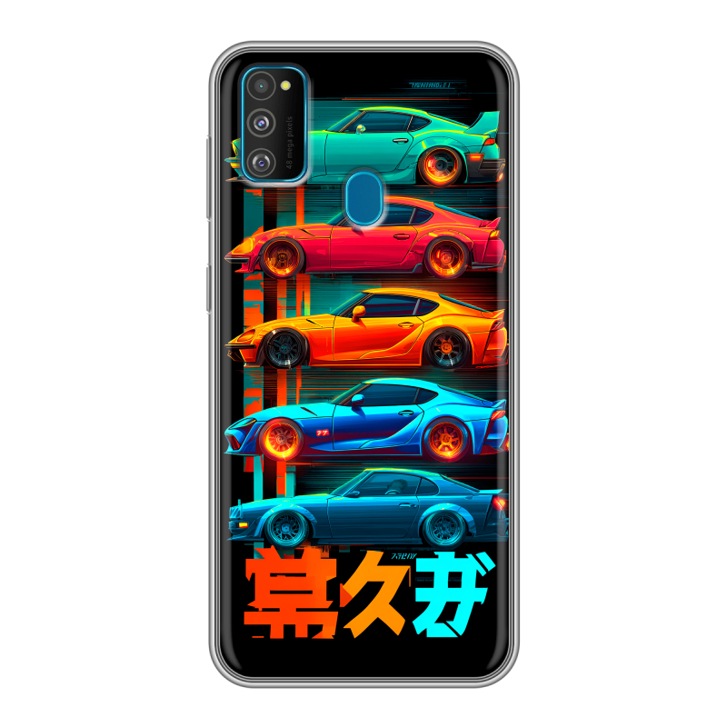 Силиконовый чехол на Samsung Galaxy M30s с принтом машины тачки Силиконовый чехол на Samsung Galaxy M30s с принтом машины тачки