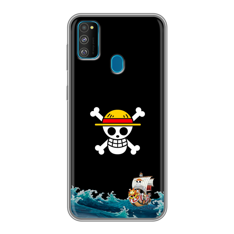 Силиконовый противоударный чехол на Samsung Galaxy M30s с принтом One Piece Ван Пис Силиконовый противоударный чехол на Samsung Galaxy M30s с принтом One Piece Ван Пис