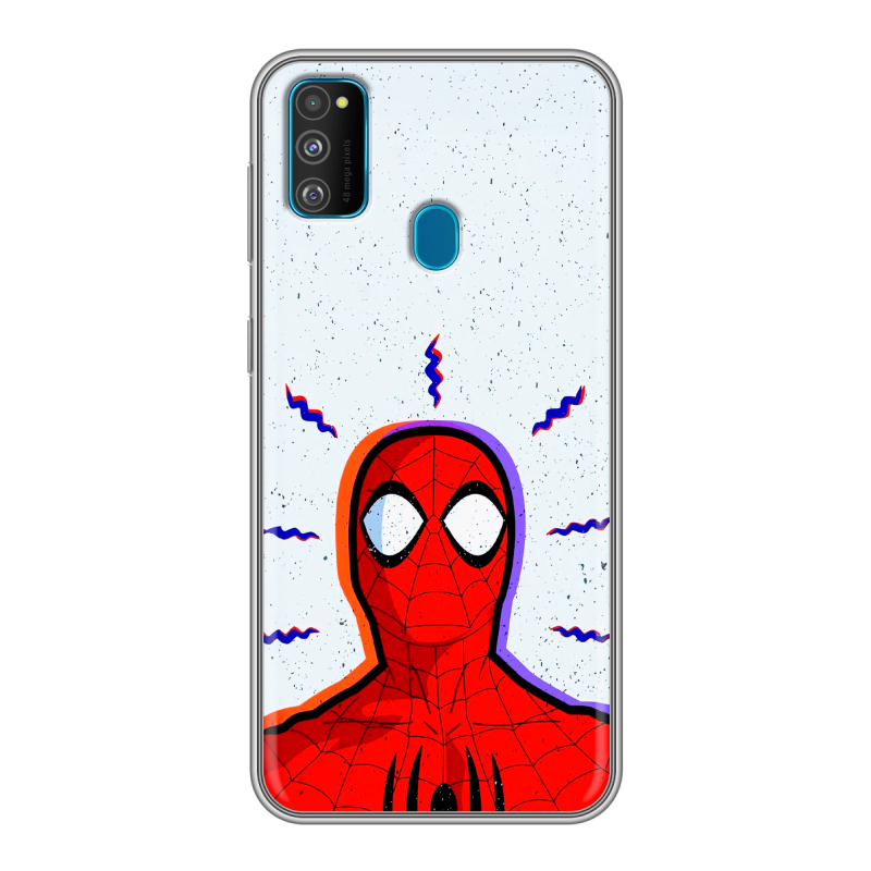 Силиконовый противоударный чехол на Samsung Galaxy M30s с принтом Spiderman Человек паук Силиконовый противоударный чехол на Samsung Galaxy M30s с принтом Spiderman Человек паук