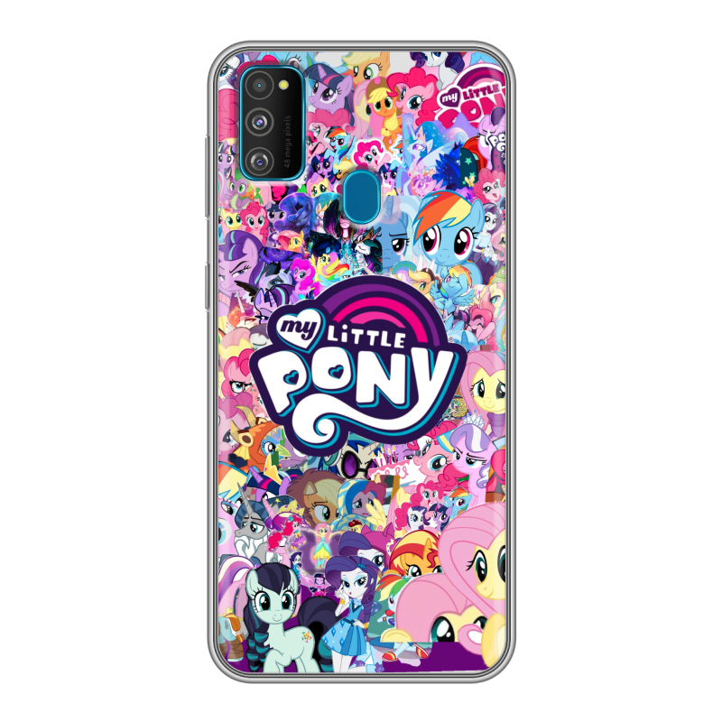 Силиконовый противоударный чехол на Samsung Galaxy M30s с принтом My little pony Дружба чудо Силиконовый противоударный чехол на Samsung Galaxy M30s с принтом My little pony Дружба чудо