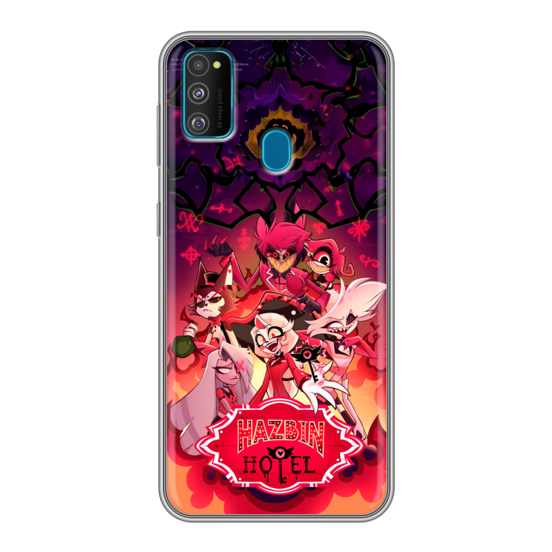 Силиконовый противоударный чехол на Samsung Galaxy M30s с принтом Hazbin Hotel Отель Хазбин Силиконовый противоударный чехол на Samsung Galaxy M30s с принтом Hazbin Hotel Отель Хазбин