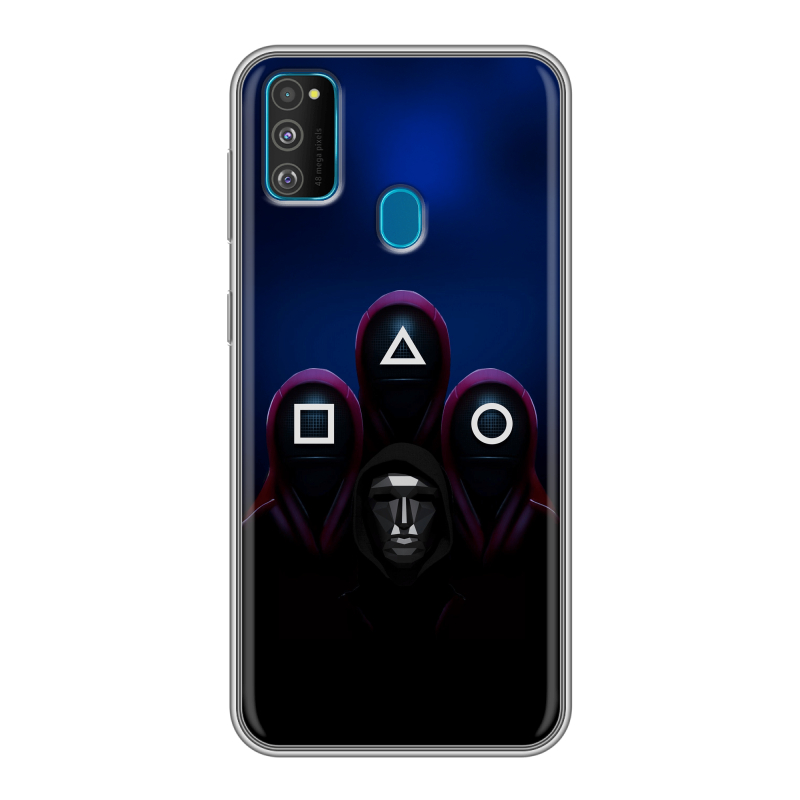 Силиконовый противоударный чехол на Samsung Galaxy M30s с принтом Игра Кальмара Силиконовый противоударный чехол на Samsung Galaxy M30s с принтом Игра Кальмара
