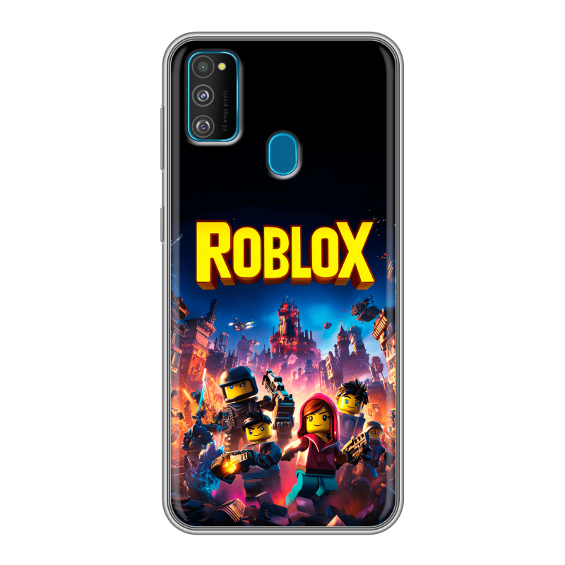 Силиконовый противоударный чехол на Samsung Galaxy M30s с принтом Roblox Роблокс Силиконовый противоударный чехол на Samsung Galaxy M30s с принтом Roblox Роблокс