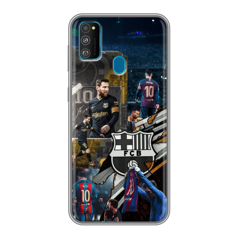 Силиконовый чехол на Samsung Galaxy M30s с принтом Messi Barcelona Силиконовый чехол на Samsung Galaxy M30s с принтом Messi Barcelona