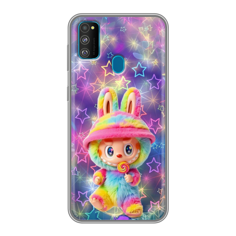 Силиконовый чехол на Samsung Galaxy M30s с принтом Labubu Лабубу Силиконовый чехол на Samsung Galaxy M30s с принтом Labubu Лабубу